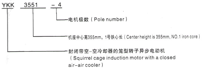 YKK系列(H355-1000)高压望江三相异步电机西安泰富西玛电机型号说明